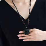  Dây chuyền Tỳ Hưu đá mắt hổ đen LHJECN-9084 