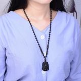  Móc khóa đá đen Tam Hợp LHJECN-9087 