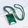 Dây chuyền ngọc lục bảo mặt chữ nhật BKJECN-9091
