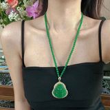  Dây chuyền Phật công ngọc xanh BKJECN-9093 