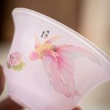  Bộ ấm chén trà hoa sen hồng cao cấp BKSTVN-9049 