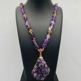  Dây chuyền đá thạch anh tím thiên nhiên BKJEVN-9066 