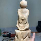  Tượng Tùy duyên gỗ Ngọc am  BKWOVN-9030 