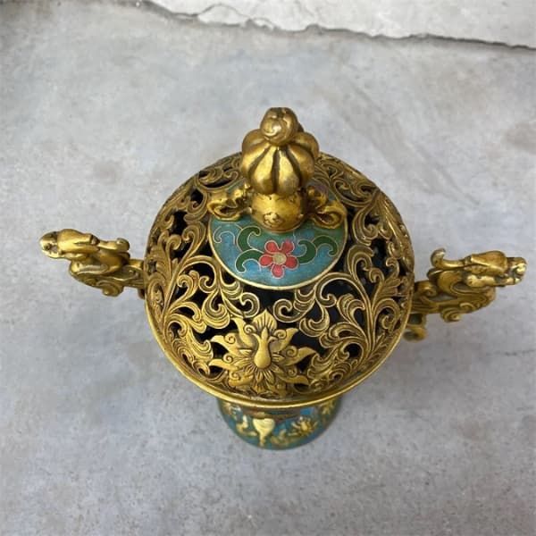  Lư Hương Tai Rồng Cổ Trang Trí BK-ME008500VN-3083 chất liệu đồng 