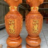 Lục bình tứ quý  Gỗ hương đá 1 cặp  40-13 Bao ship toàn quốc