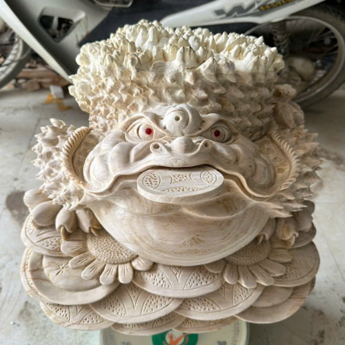  Thiềm thừ tài lộc gỗ nu ngọc nghiến c35cm n48cm s40cm n41kg 