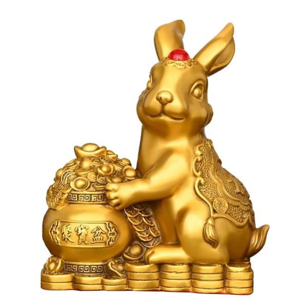  THỎ HOÀNG ĐẠO DỒI DÀO MAY MẮN BK-ME002700VN-3106 Chất liệu đồng 