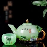  BỘ ẤM TRÀ TRÁNG MEN CAO CẤP BK-CE004700VN-3112 Chất liệu: sứ ngọc + kim loại 