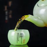  BỘ ẤM TRÀ TRÁNG MEN CAO CẤP BK-CE004700VN-3112 Chất liệu: sứ ngọc + kim loại 