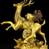  Bức tượng Hươu cõng bắp cải trang trí BK-ME007100VN-3159 chất liệu đồng 