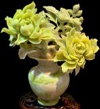  Bình Hoa Mẫu Đơn Ngọc Serpentine 