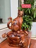  Mèo Ngồi Gậy Như Ý Gỗ Cẩm Việt 