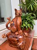  Mèo Ngồi Gậy Như Ý Gỗ Cẩm Việt 