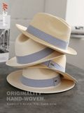  Mũ vành rộng Panama nam cao cấp Chất liệu 100% cellulose + vải ruy băng 100% cotton 