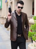  ÁO KHOÁC DA NAM DOANH NHÂN CAO CẤP Màu sắc: nâu/đen 