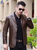  ÁO KHOÁC DA NAM DOANH NHÂN CAO CẤP Màu sắc: nâu/đen 