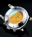  ĐỒNG HỒ CƠ ĐEO TAY NAM CAO CẤP Chất liệu: Gương tráng cứng, thép không gỉ, dây da 