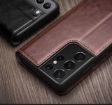  ỐP LƯNG DA ĐIỆN THOẠI PHONG CÁCH DOANH NHÂN Bao da S23 Ultra Qlino 