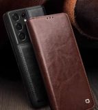  ỐP LƯNG DA ĐIỆN THOẠI PHONG CÁCH DOANH NHÂN Bao da S23 Ultra Qlino 