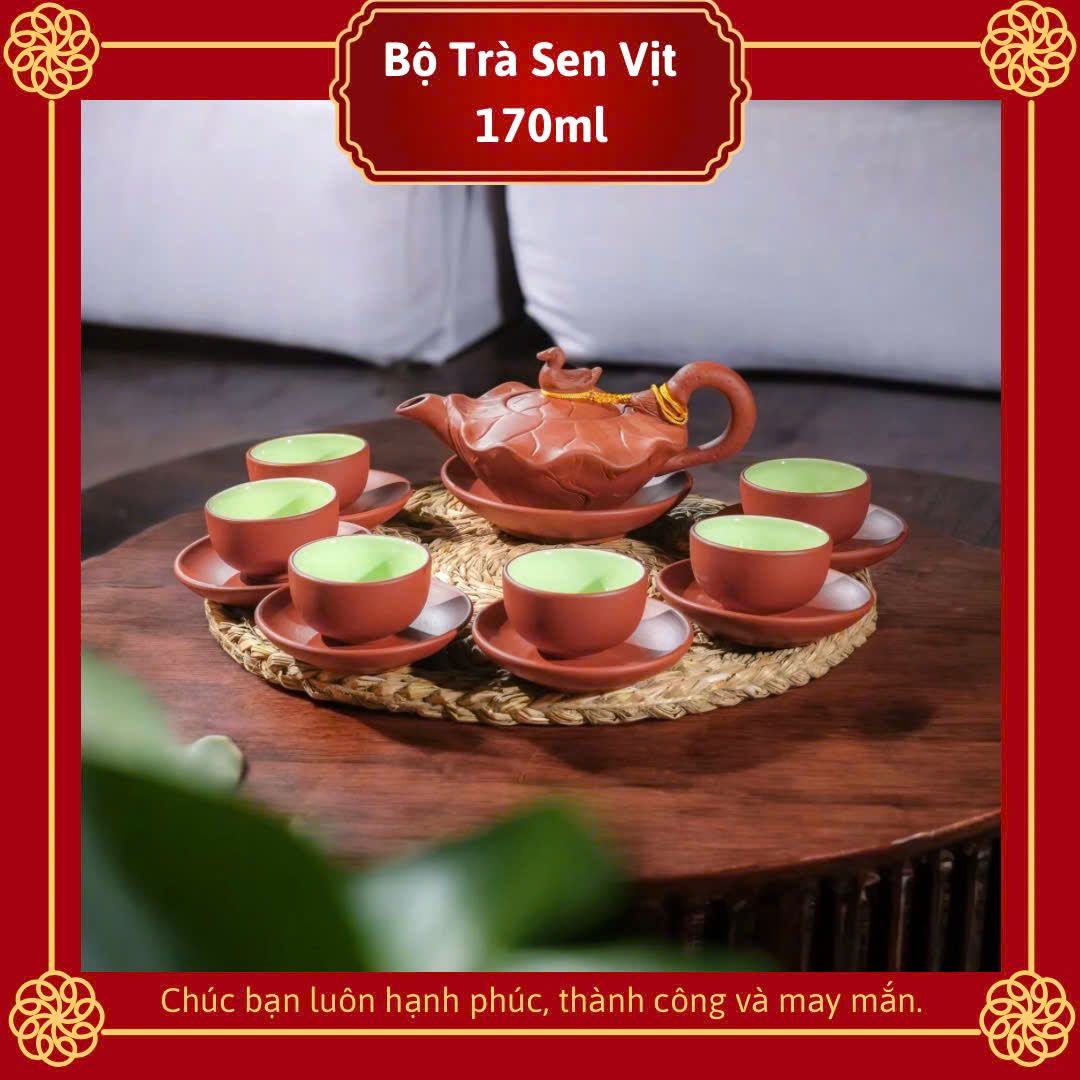  Bộ trà sen vịt BK-CE001000VN-3782 ấm chén tử sa Bát tràng 170ml 