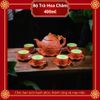 Bộ trà hoa châm ấm chén tử sa Bát Tràng 400ml