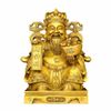 Tượng thần tài bằng đồng cầm thỏi vàng như ý BKMEVN-9008