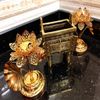 Đế nến bơ mạ vàng hình hoa sen cao cấp BKMEVN-9012