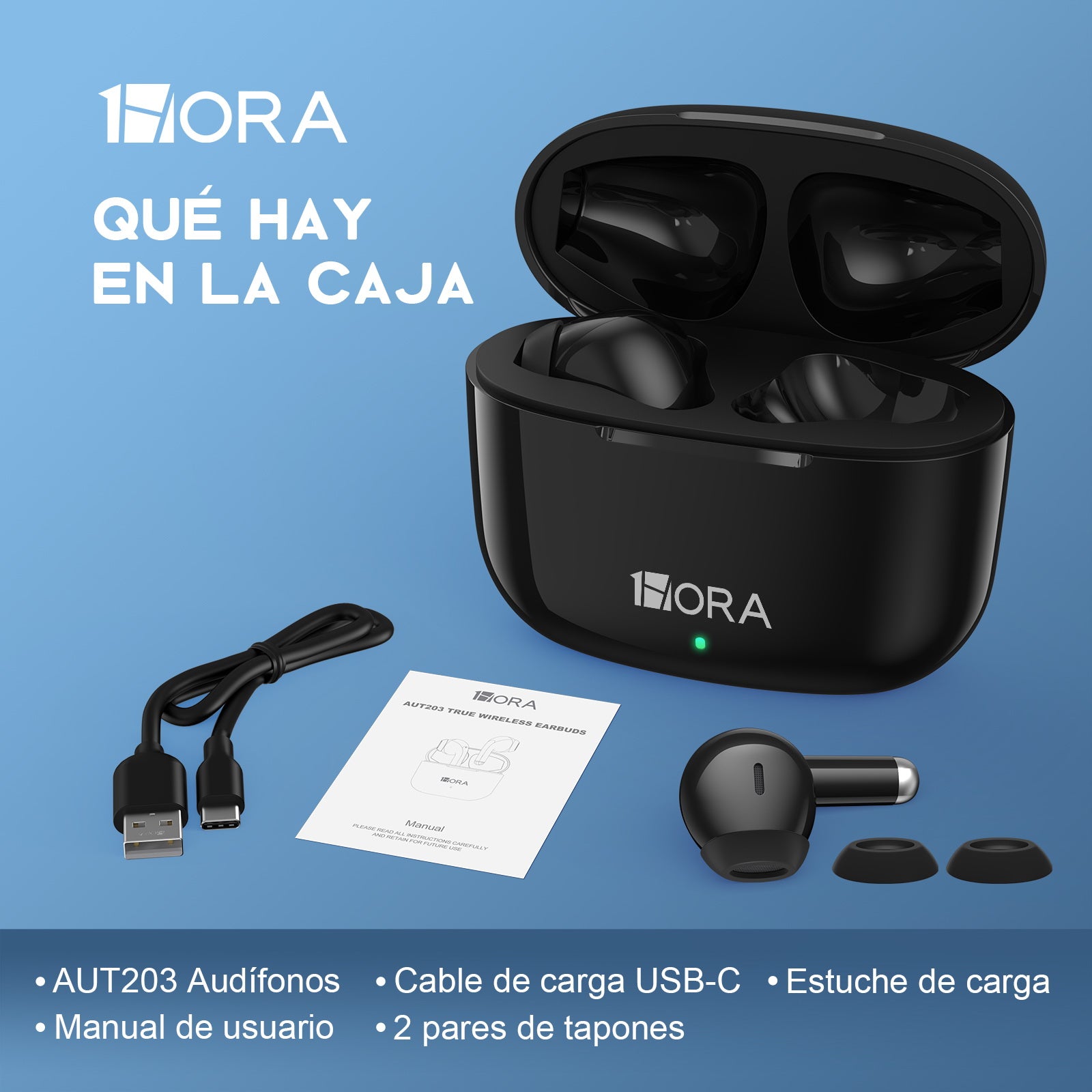 Audífonos Inalámbricos AUT203: Experimenta la Libertad del Sonido - AUDIFONOS MANOS LIBRES AURICULARES INALA