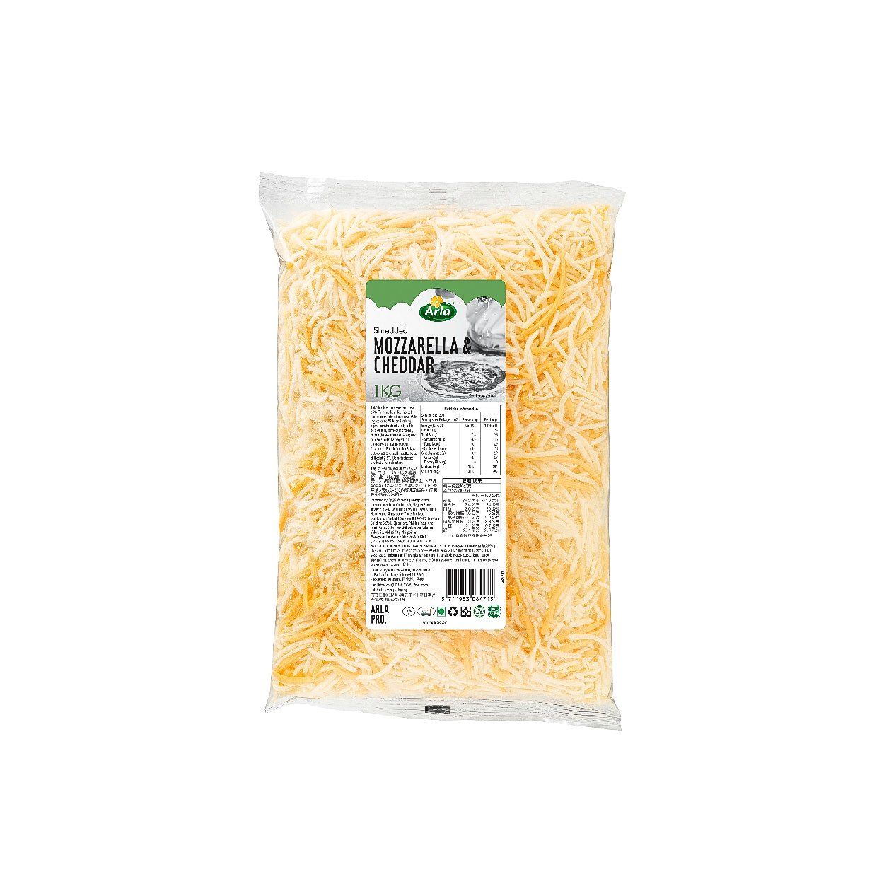  Phô Mai Mozzarella Và Cheddar Bào Hiệu Arla Pro 