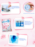  Viên thả bồn cầu CleanZ sạch khuẩn thơm mát tẩy sạch mảng bám khử mùi diệt vi khuẩn toilet thế hệ mới hương đào 50g 