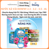  Nước Xả Vải DOWNY Tinh Dầu Thiên Nhiên/ Nước Hoa Cao Cấp/ Chống Khuẩn Nhiều Mùi Hương Túi 3L-3.2L 