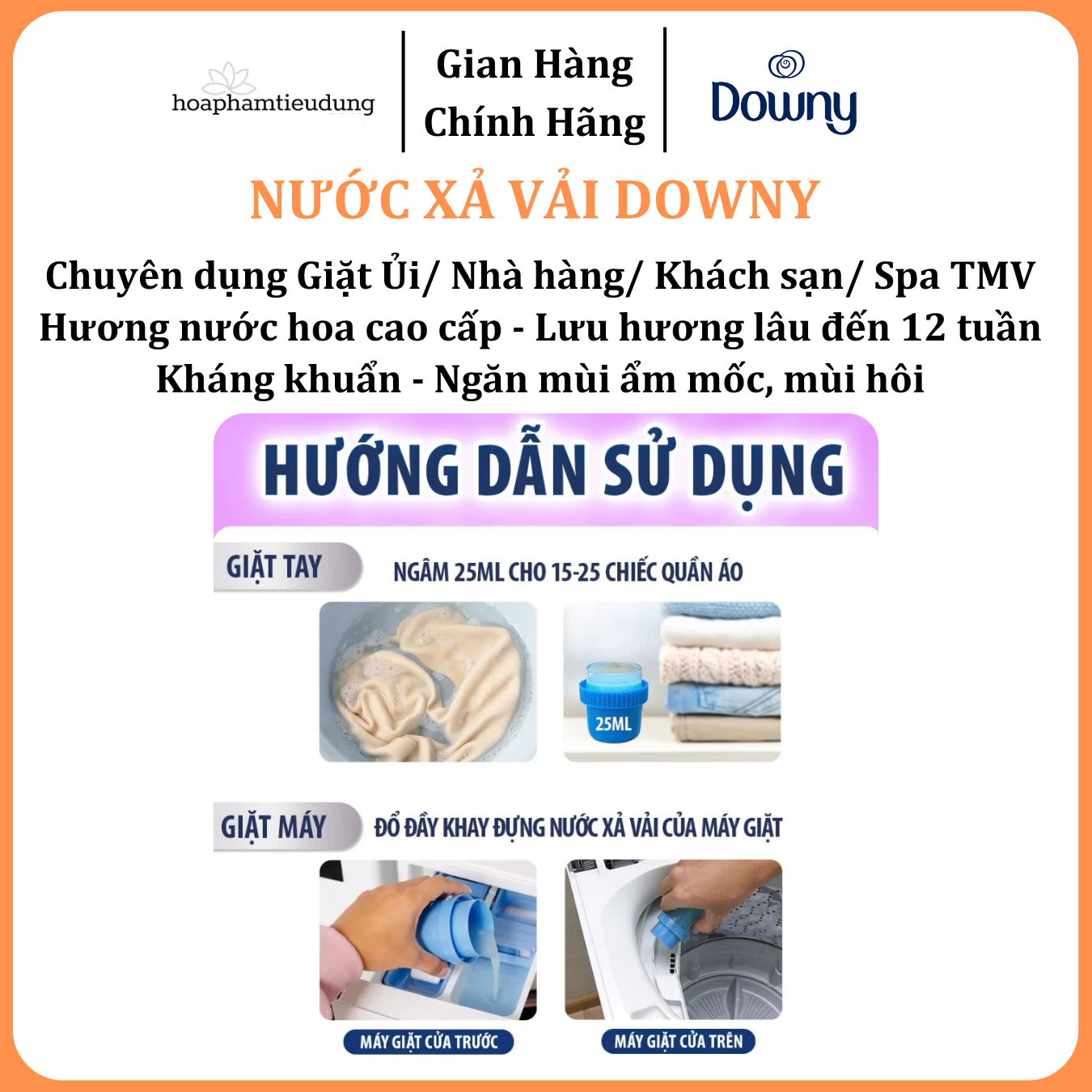  Nước Xả Vải DOWNY Nước Hoa Cao Cấp, Chống Khuẩn Chai 4L 