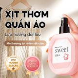  Xịt thơm quần áo Lovenose 100ml chiết xuất tinh dầu thiên nhiên thơm mát khửi mùi hôi, chai xịt thơm tủ quần áo 