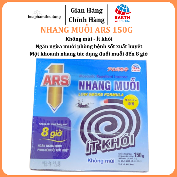  Nhang muỗi ARS 150g Không mùi, Ít khói, đuổi muỗi đến 8 giờ phòng bệnh sốt xuất huyết 