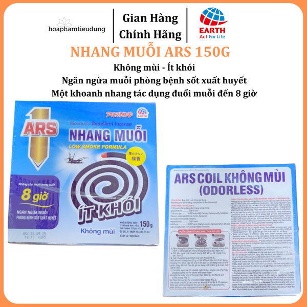  Nhang muỗi ARS 150g Không mùi, Ít khói, đuổi muỗi đến 8 giờ phòng bệnh sốt xuất huyết 