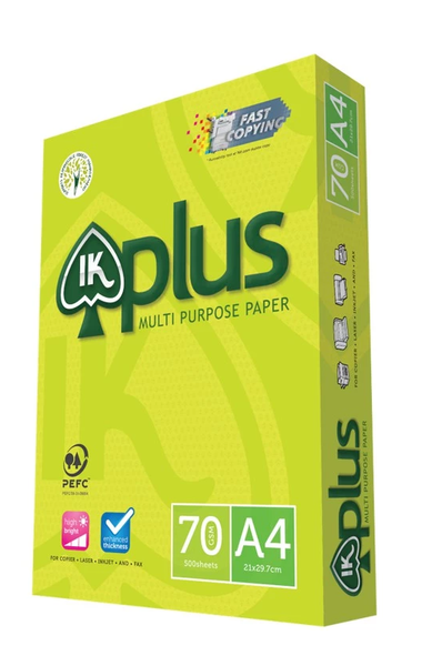  Thùng Giấy A4 IK Plus 70gsm (5 reams) 