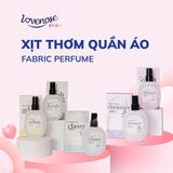  Xịt thơm quần áo Lovenose 100ml chiết xuất tinh dầu thiên nhiên thơm mát khửi mùi hôi, chai xịt thơm tủ quần áo 