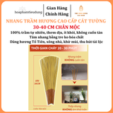  Nhang Trầm hương Cát Tường cao cấp, tăm mộc, ít khói, ko cuốn tàn, 30-40cm, hương dịu nhẹ, xông nhà, khử mùi, hút tài lộc 