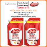  Nước rửa tay sạch khuẩn Lifebuoy Dạng Túi 1 KG có vòi tiện lợi sử dụng 