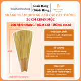  Nhang Trầm hương Cát Tường cao cấp, tăm mộc, ít khói, ko cuốn tàn, 30-40cm, hương dịu nhẹ, xông nhà, khử mùi, hút tài lộc 