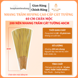  Nhang Trầm hương Cát Tường cao cấp, tăm mộc, ít khói, ko cuốn tàn, 30-40cm, hương dịu nhẹ, xông nhà, khử mùi, hút tài lộc 