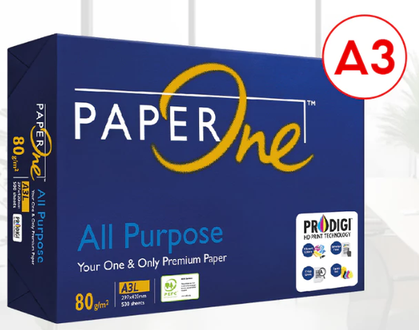  Giấy in PaperOne All Purpose Premium A3 80 gsm - Ream 500 tờ dành cho nhu cầu gia đình, văn phòng 