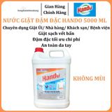  Nước giặt chuyên dụng Hando đậm đặc, không hương & hương đào 5L chuyên dụng NH KS Giặt ủi Cafe BV Trường học 