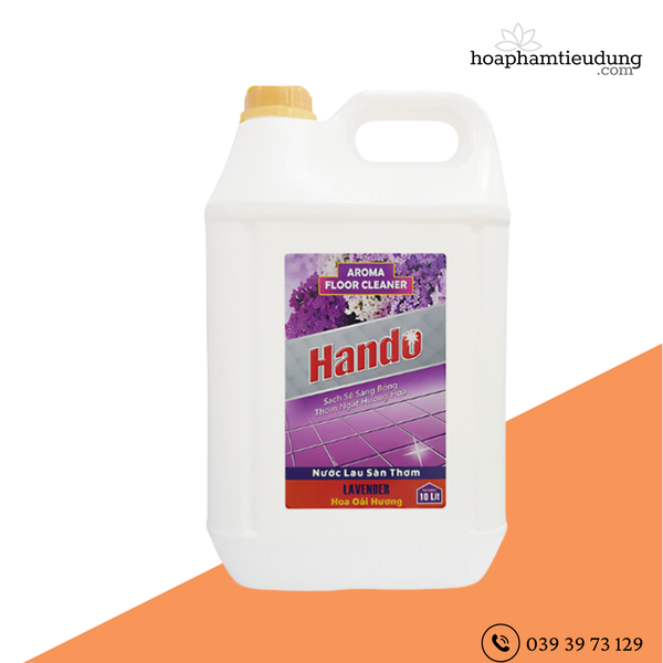  Nước thơm lau sàn diệt khuẩn Hando 10L  chuyên dụng Nhà hàng - Khách sạn - Bệnh viện - Trường học 