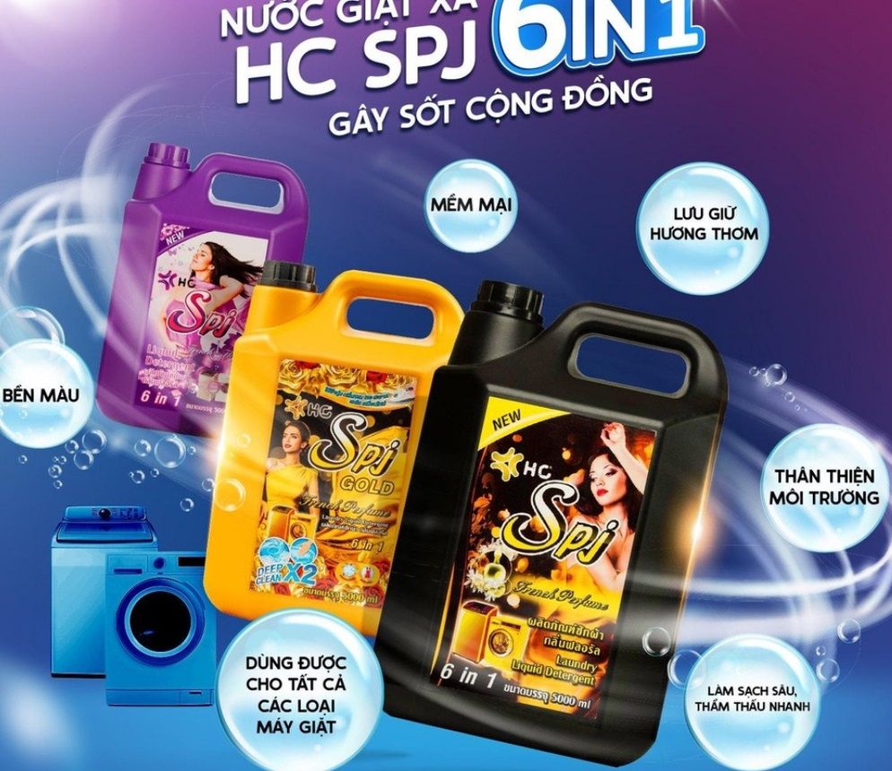  Nước Giặt HC SPJ Đen ĐẬM ĐẶC Lưu Giữ Hương Thơm Phù Hợp Da Nhạy Cảm 5L (6 IN 1) 