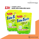  Nước rửa chén LIX túi 3.5kg Hương Chanh & Trà Xanh 