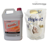  (Combo 2 túi) Giặt Hando 5L & Xả Hygiene 1.3L lưu hương dài lâu, làm sạch vết bẩn và siêu tiết kiệm 