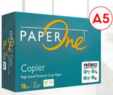  Giấy in A5 PaperOne Copier 70 gsm - Ream 500 tờ giấy khổ A5 dành cho máy photocopy công suất lớn 
