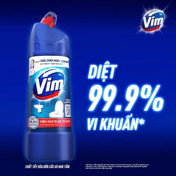  Nước Tẩy Bồn Cầu Vim Diệt Khuẩn  880ml Xanh biển 
