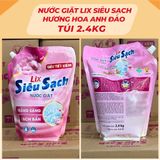  Nước giặt LIX siêu sạch hương hoa anh đào 2.4kg 